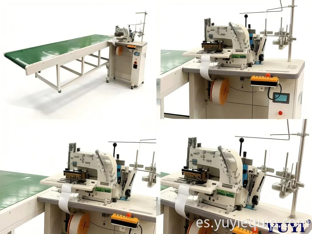 Máquina de cortina semiautomática multifunción con múltiples agujas, alta eficiencia, alta capacidad, 220V, marca Yuy, modelo YL0-6751, año